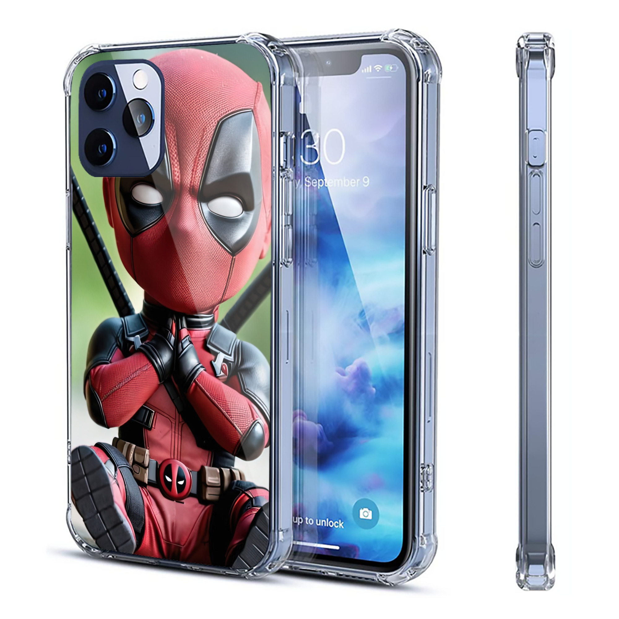 （画像用） Deadpool デッドプール 【iPhone 12シリーズ対応】透明スマホケース（クリアソフトケース）